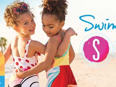 Web banner for girls' swimwear sale